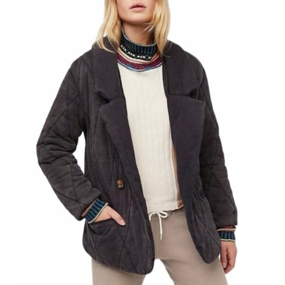 Free People Tawny Pillow Puffer Jacket - M - black